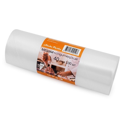Мешок кондитерский 40x23см  в ролике, п/э, 90 мкм цвет Прозрачный Aleks Parks (х100)